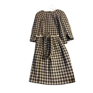 Rare 50s/60s Rudy Grieber Frederick & Nelson 2-Piece Wool Suit Black White Check